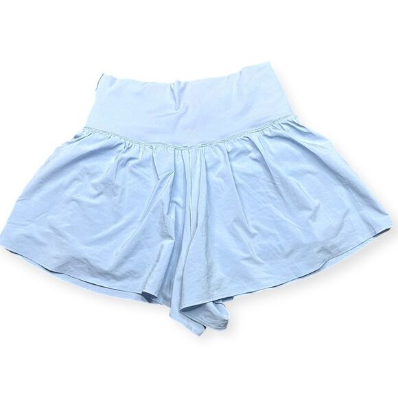 OFFLINE BY AERIE Women’s Eyelet Blue Pleated Real Me Flowy Shorts Size Medium - Picture 7 of 9